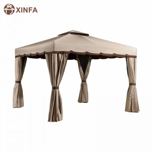 10 ft. x 12 ft. Gazebo Outdoor Activity Use With Mosquito Net,Chocolate