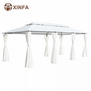 luxury garden canopy cover backyard gazebo outdoor with rot aluminum proof curtain